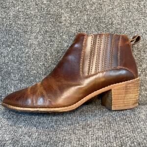 Madewell Bonham Women 9 Ankle Boot Cherry Brown Leather Booties Point Toe Casual